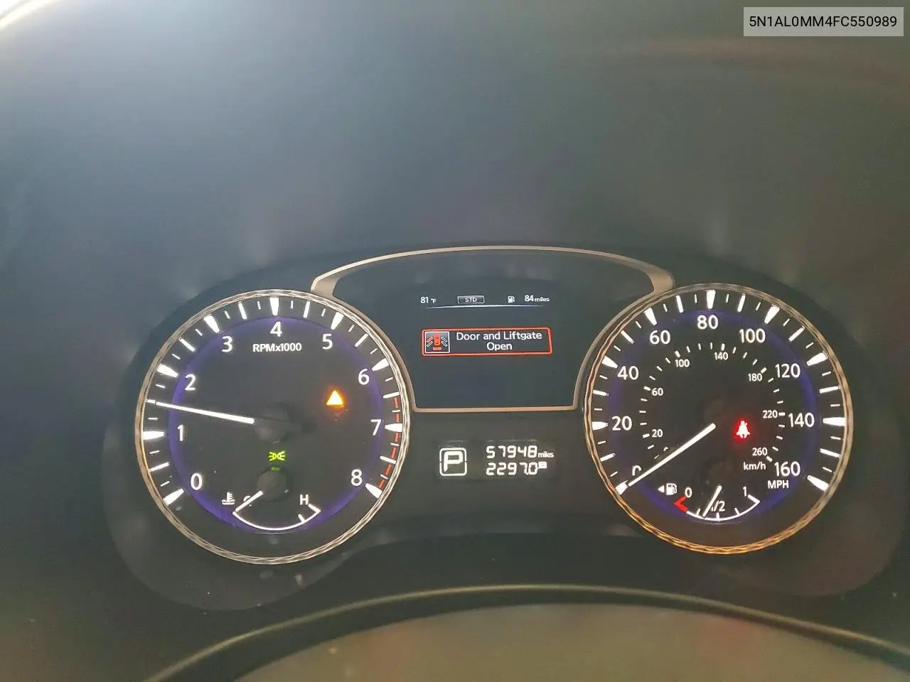 5N1AL0MM4FC550989 2015 Infiniti Qx60 Base
