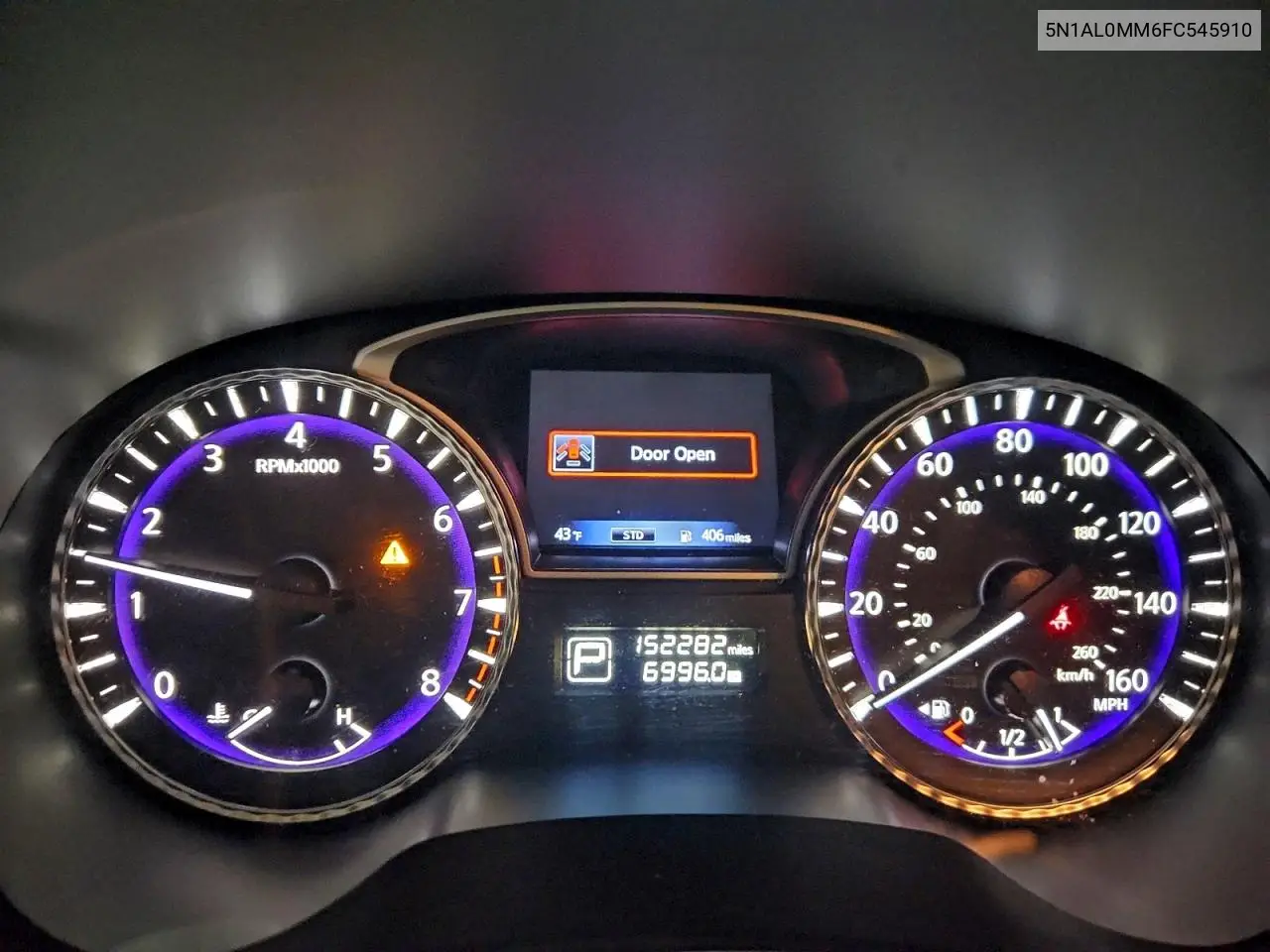 5N1AL0MM6FC545910 2015 Infiniti Qx60 Base