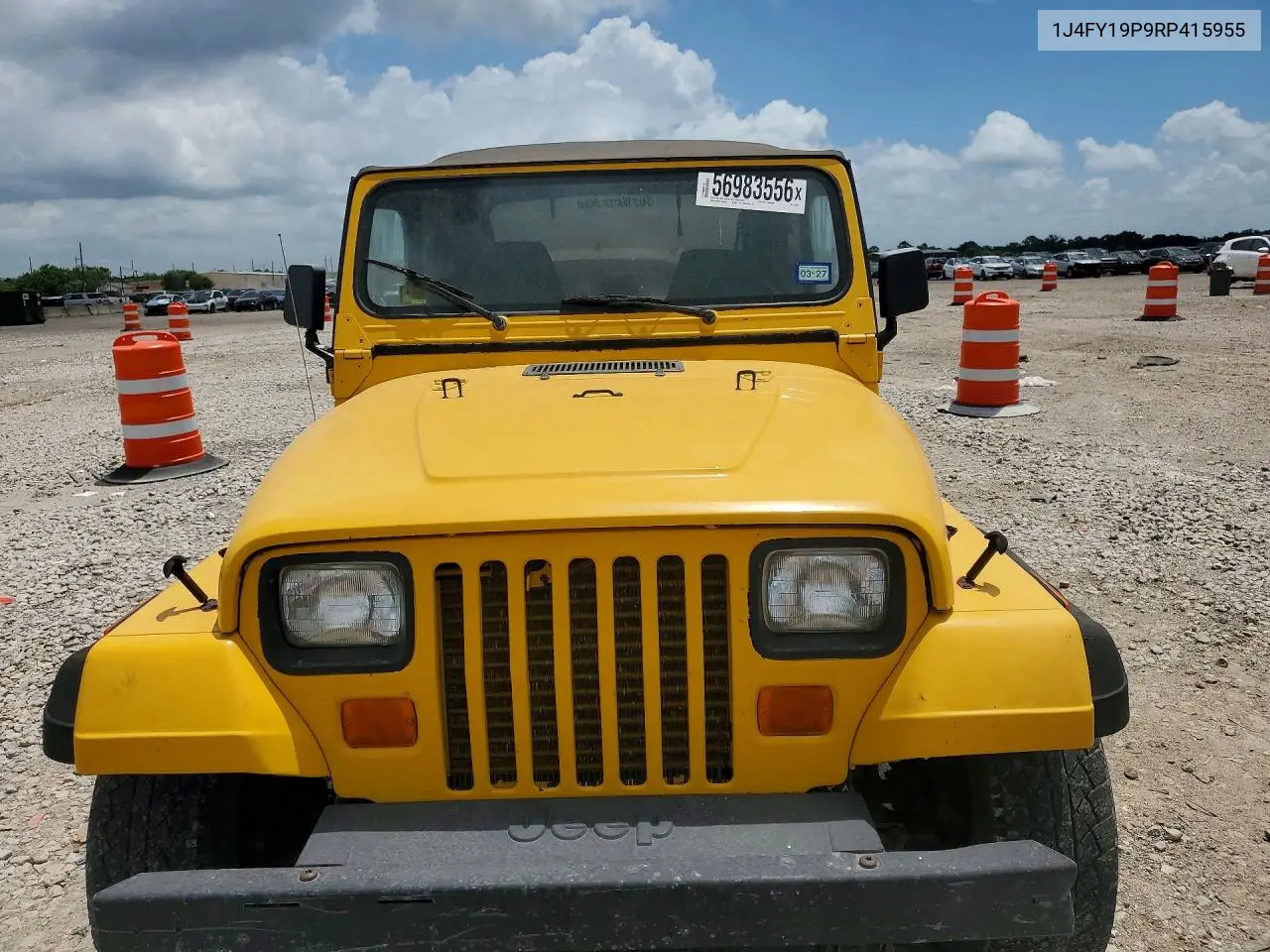 1994 Jeep Wrangler / Yj S VIN: 1J4FY19P9RP415955 Lot: 56983556