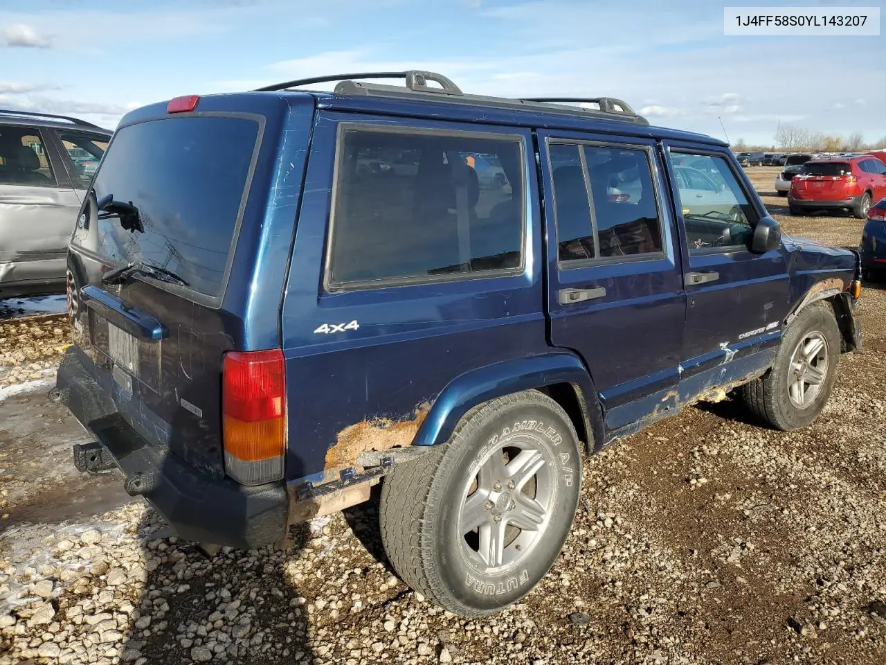 1J4FF58S0YL143207 2000 Jeep Cherokee Classic