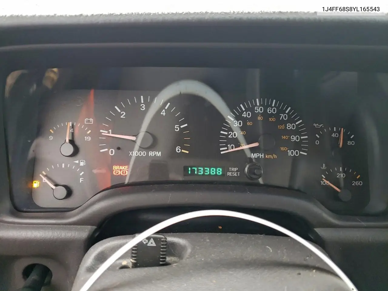 1J4FF68S8YL165543 2000 Jeep Cherokee Limited