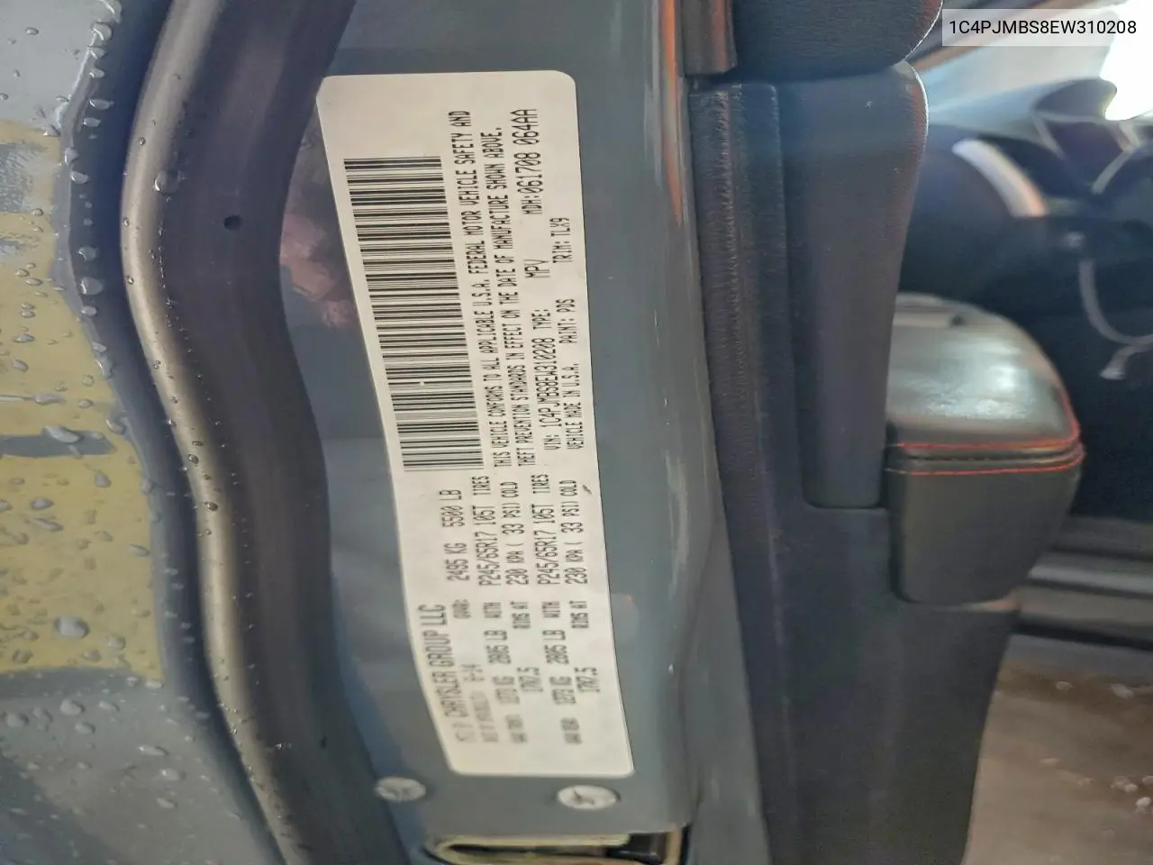1C4PJMBS8EW310208 2014 Jeep Cherokee Trailhawk
