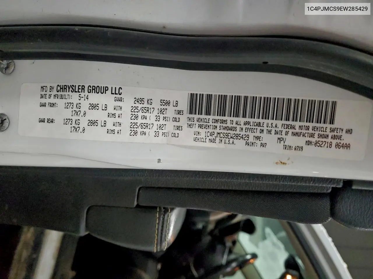 1C4PJMCS9EW285429 2014 Jeep Cherokee Latitude