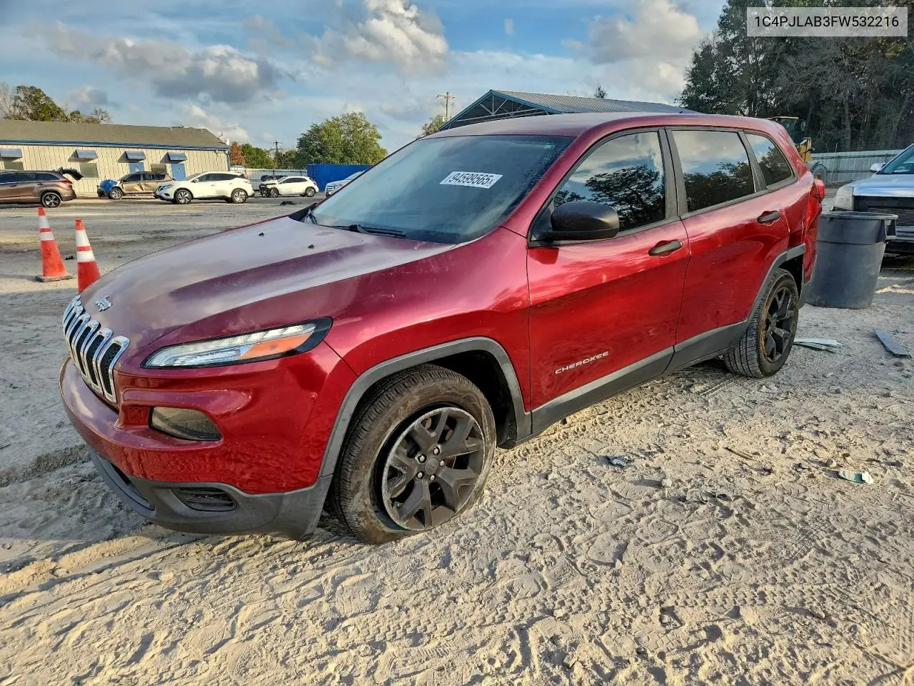 1C4PJLAB3FW532216 2015 Jeep Cherokee Sport