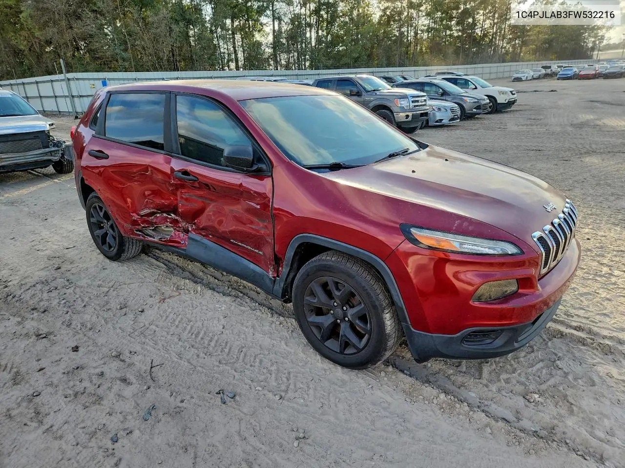 1C4PJLAB3FW532216 2015 Jeep Cherokee Sport