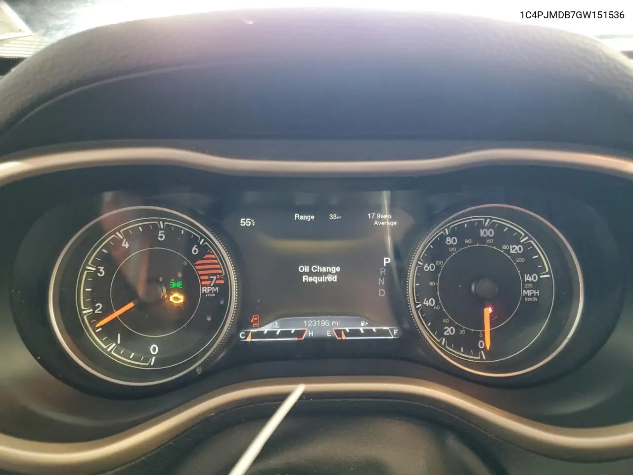 1C4PJMDB7GW151536 2016 Jeep Cherokee Limited