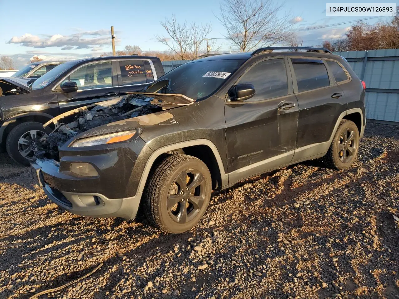 1C4PJLCS0GW126893 2016 Jeep Cherokee Latitude