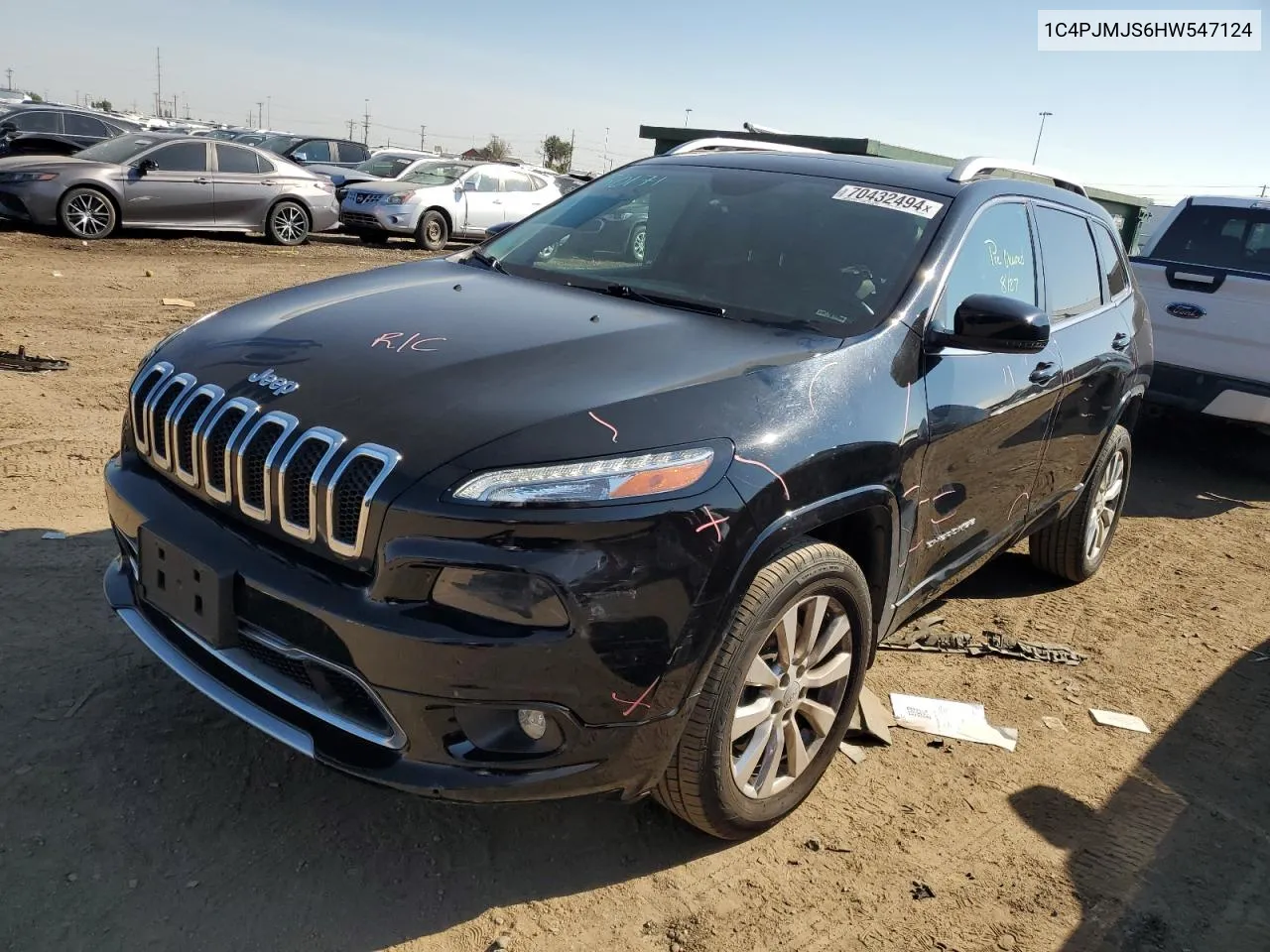 2017 Jeep Cherokee Overland VIN: 1C4PJMJS6HW547124 Lot: 70432494