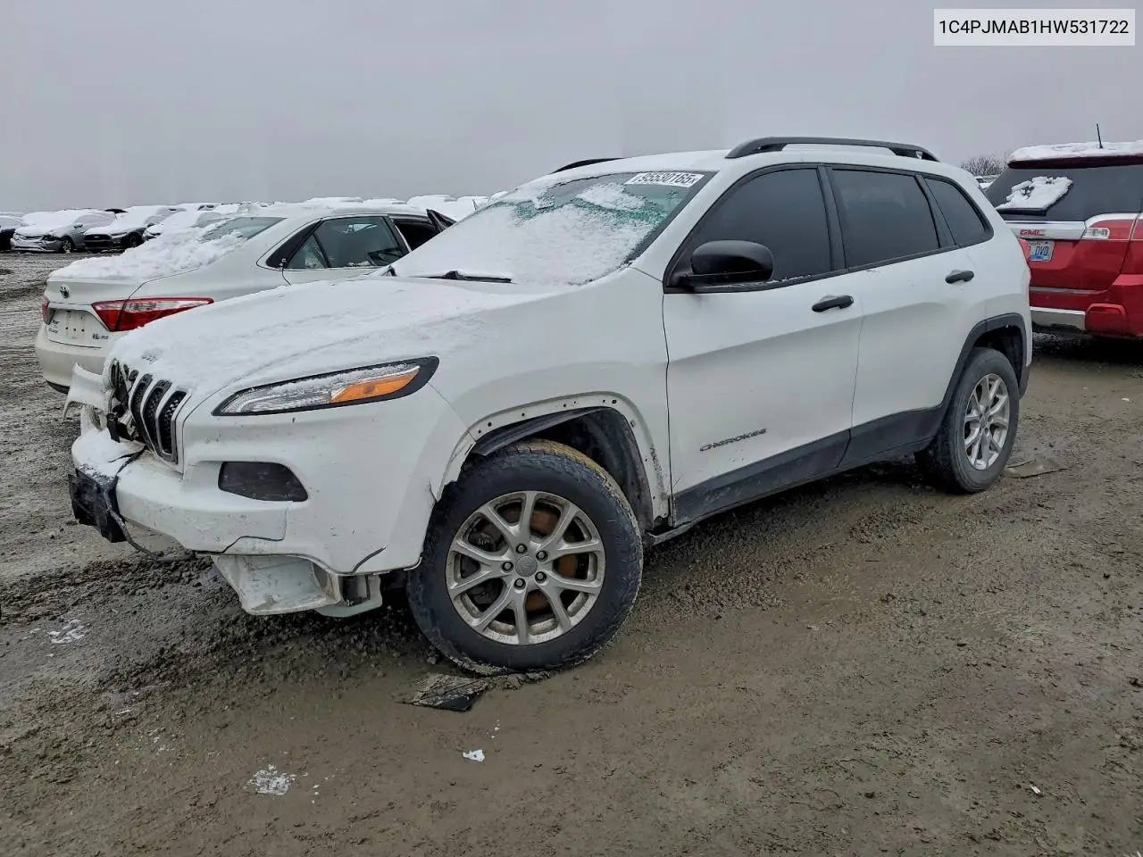 1C4PJMAB1HW531722 2017 Jeep Cherokee Sport