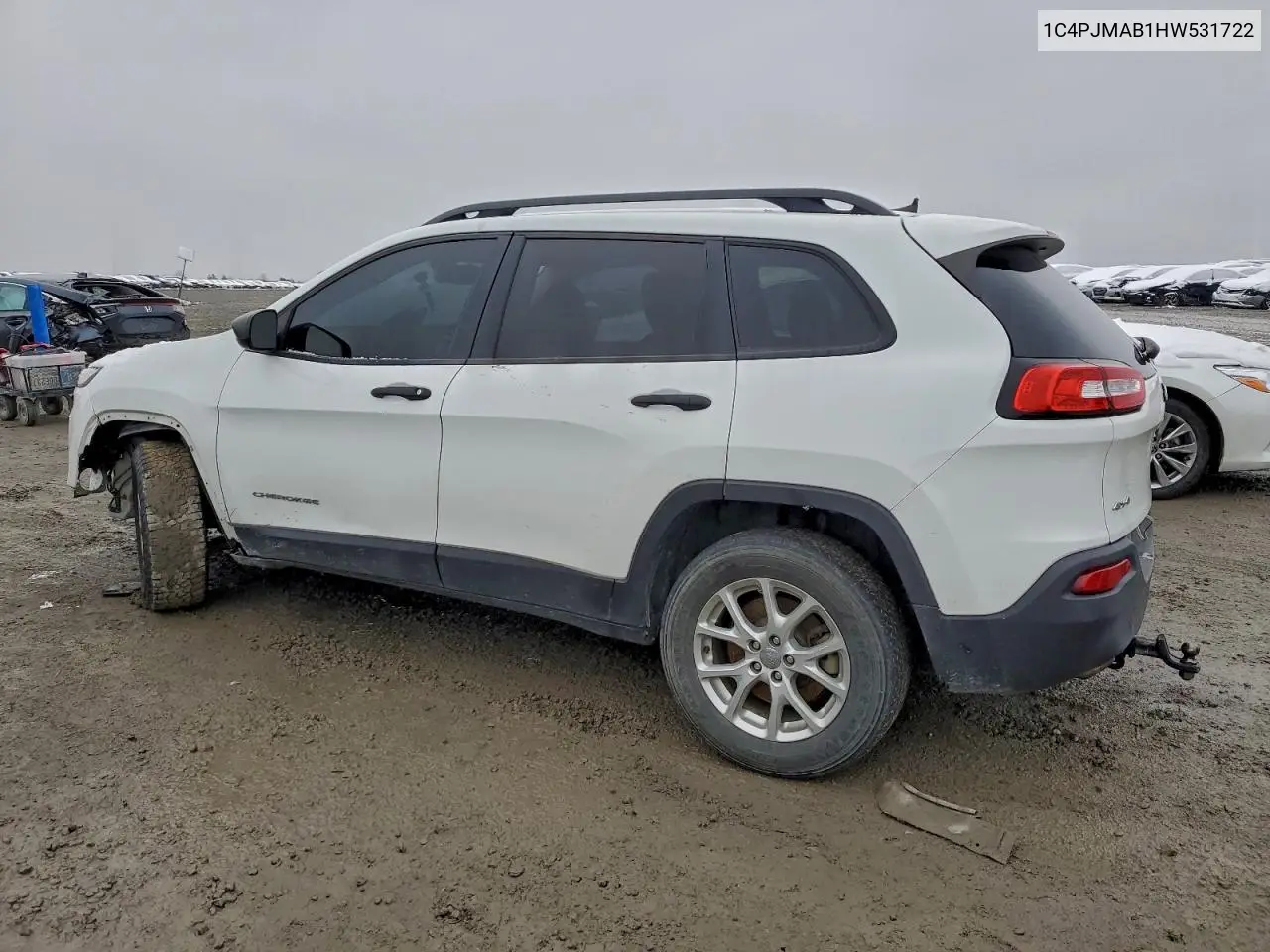 1C4PJMAB1HW531722 2017 Jeep Cherokee Sport