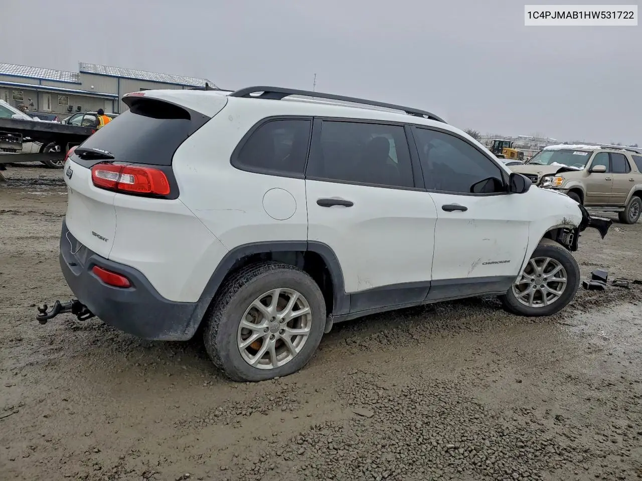 1C4PJMAB1HW531722 2017 Jeep Cherokee Sport