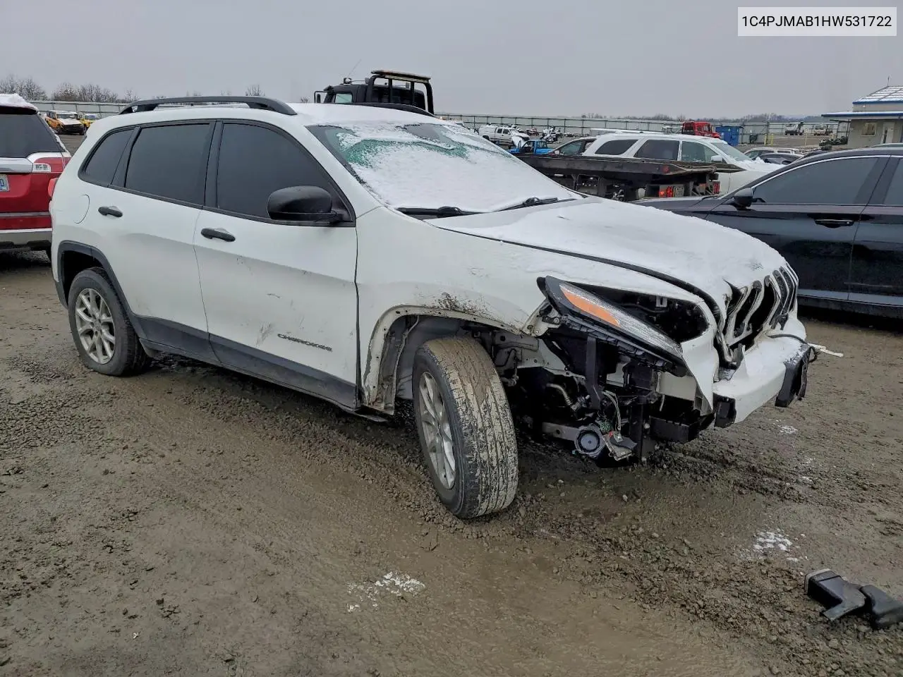 1C4PJMAB1HW531722 2017 Jeep Cherokee Sport