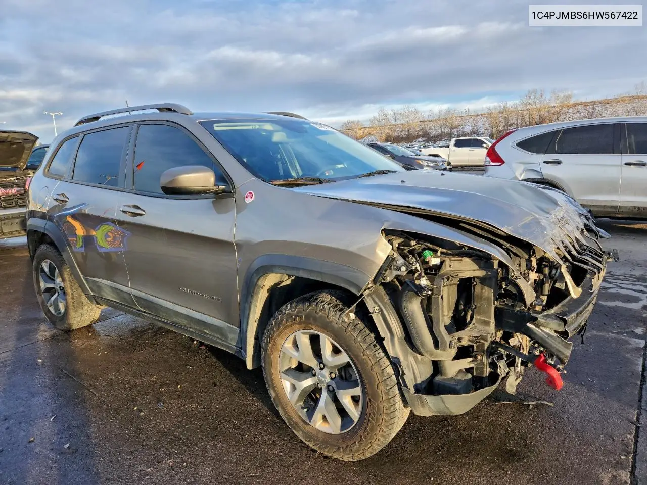 1C4PJMBS6HW567422 2017 Jeep Cherokee Trailhawk