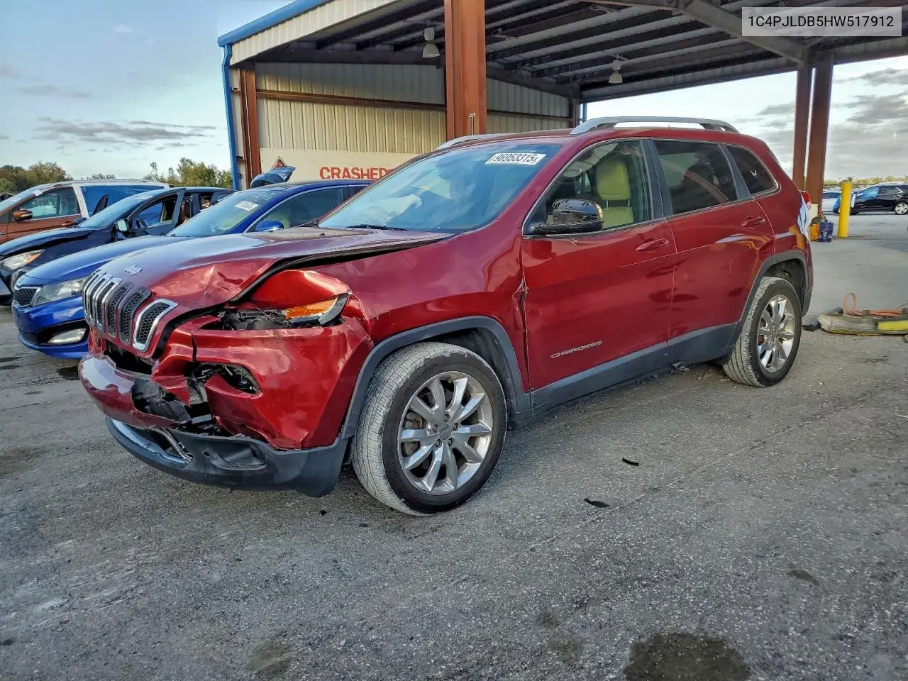 1C4PJLDB5HW517912 2017 Jeep Cherokee Limited
