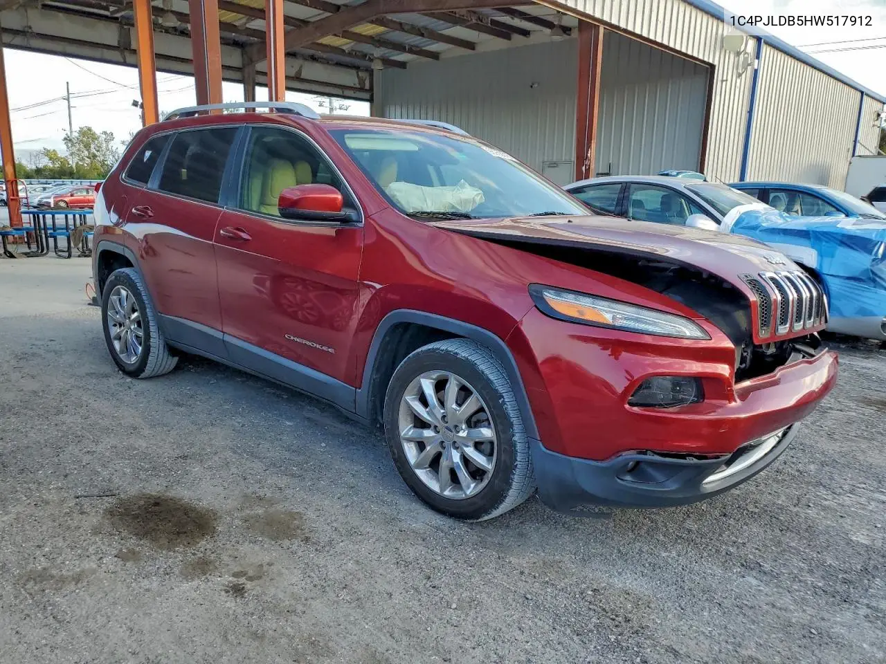 1C4PJLDB5HW517912 2017 Jeep Cherokee Limited