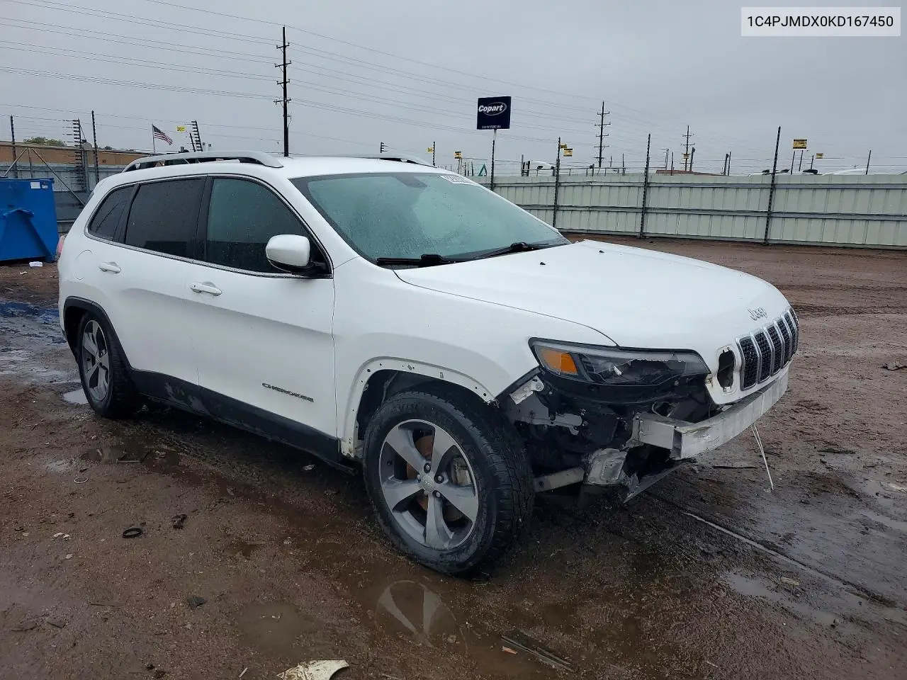 1C4PJMDX0KD167450 2019 Jeep Cherokee Limited