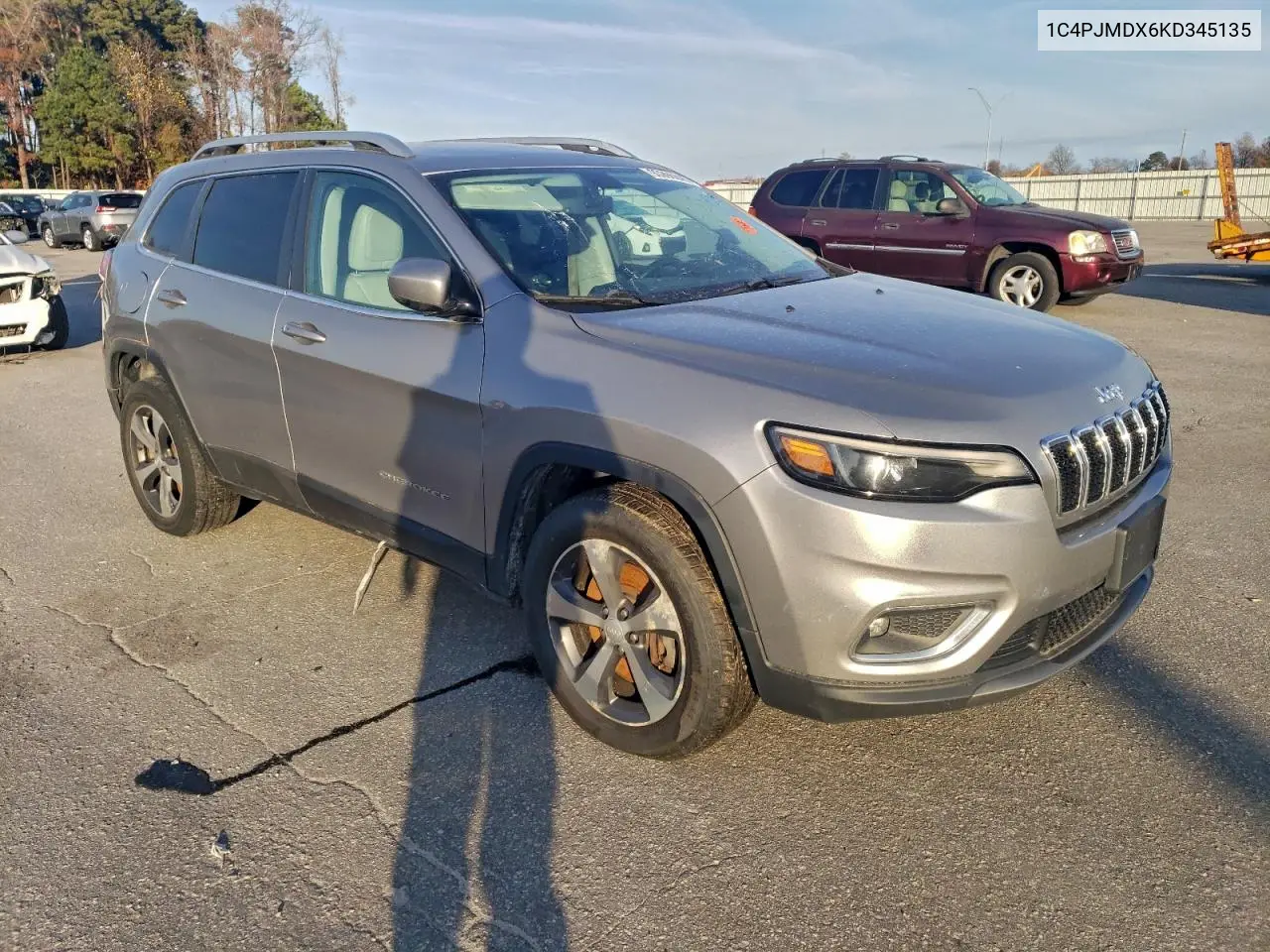1C4PJMDX6KD345135 2019 Jeep Cherokee Limited