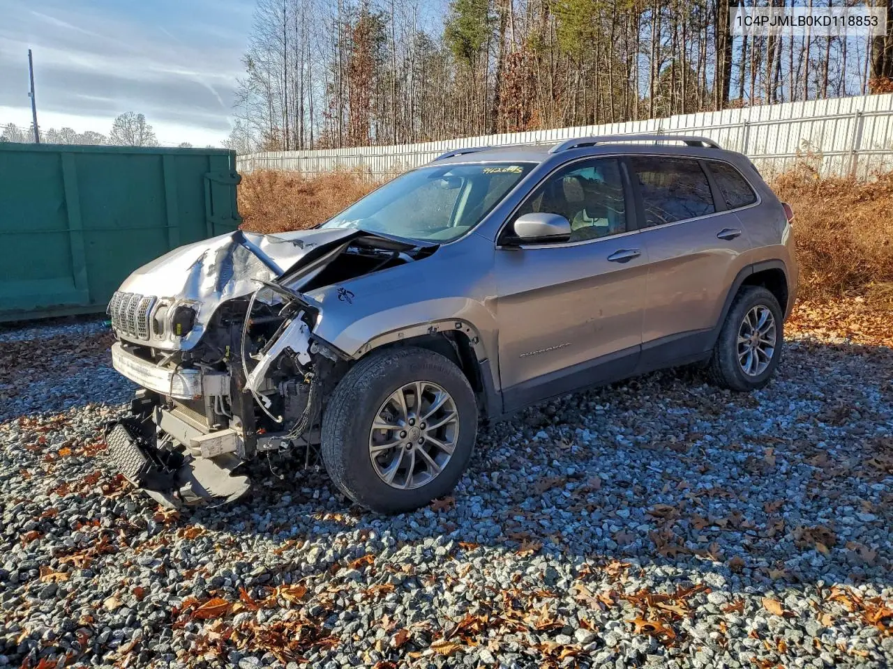 1C4PJMLB0KD118853 2019 Jeep Cherokee Latitude Plus