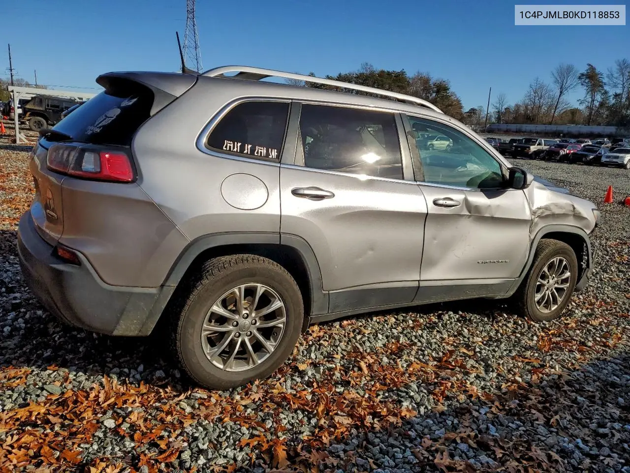 1C4PJMLB0KD118853 2019 Jeep Cherokee Latitude Plus