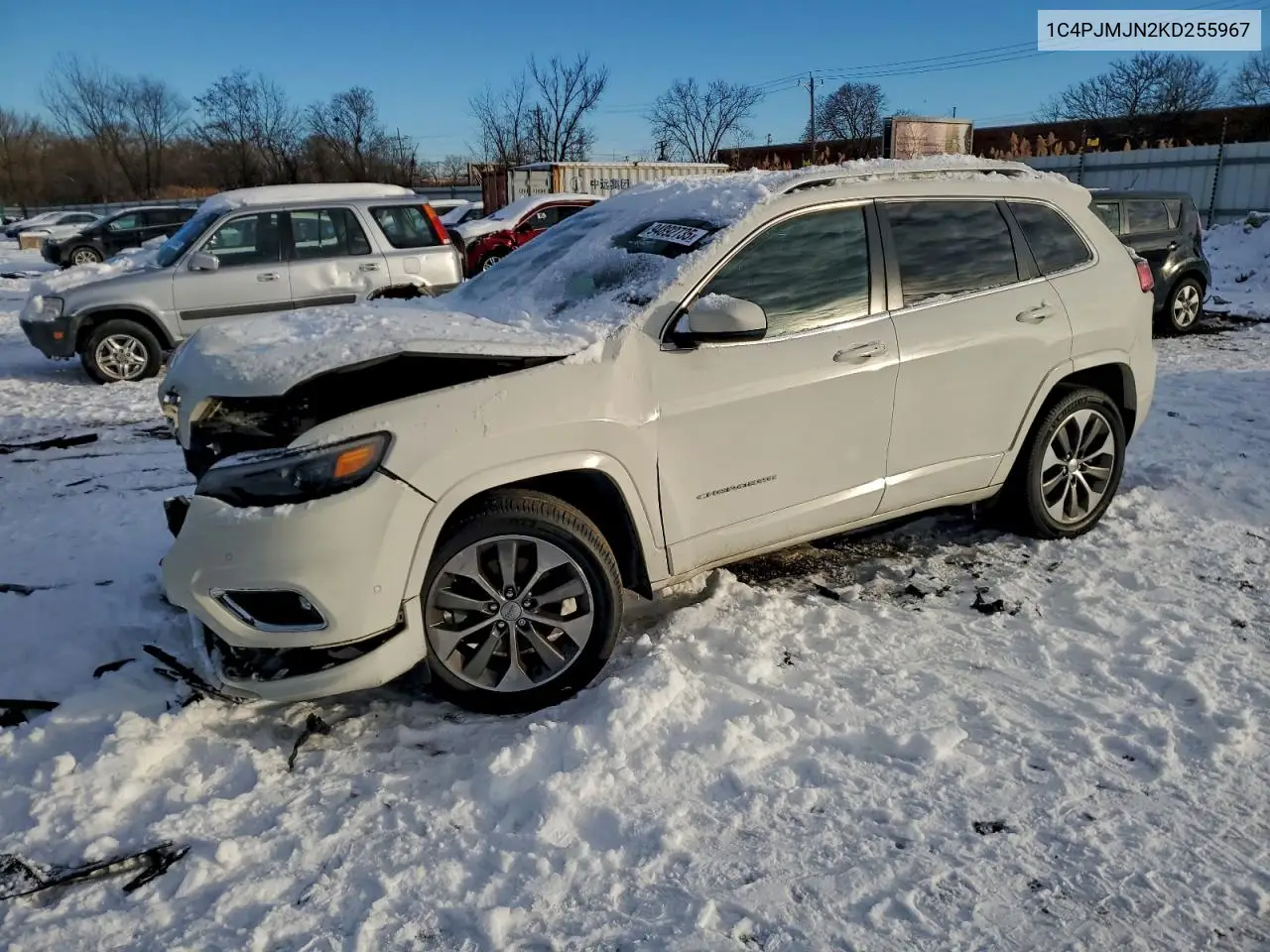 1C4PJMJN2KD255967 2019 Jeep Cherokee Overland