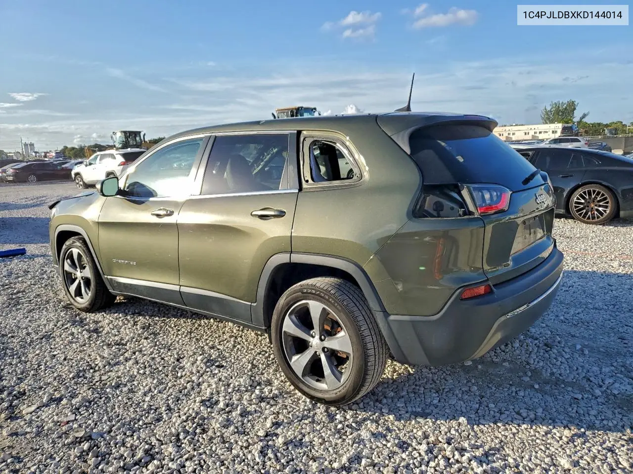 1C4PJLDBXKD144014 2019 Jeep Cherokee Limited