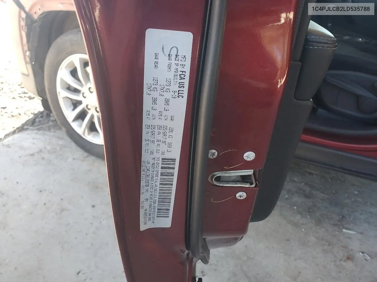 1C4PJLCB2LD535788 2020 Jeep Cherokee Latitude