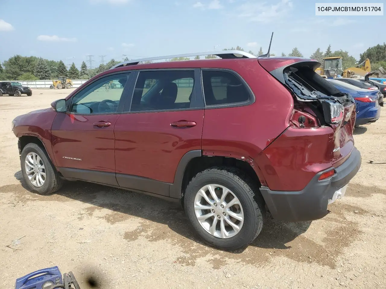 2021 Jeep Cherokee Latitude VIN: 1C4PJMCB1MD151704 Lot: 67970215