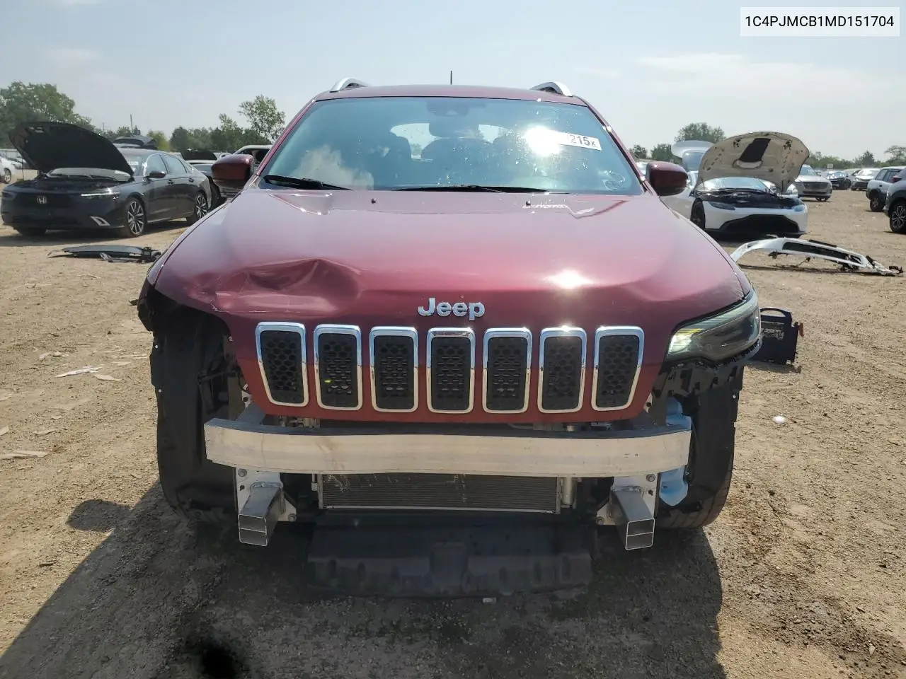 2021 Jeep Cherokee Latitude VIN: 1C4PJMCB1MD151704 Lot: 67970215