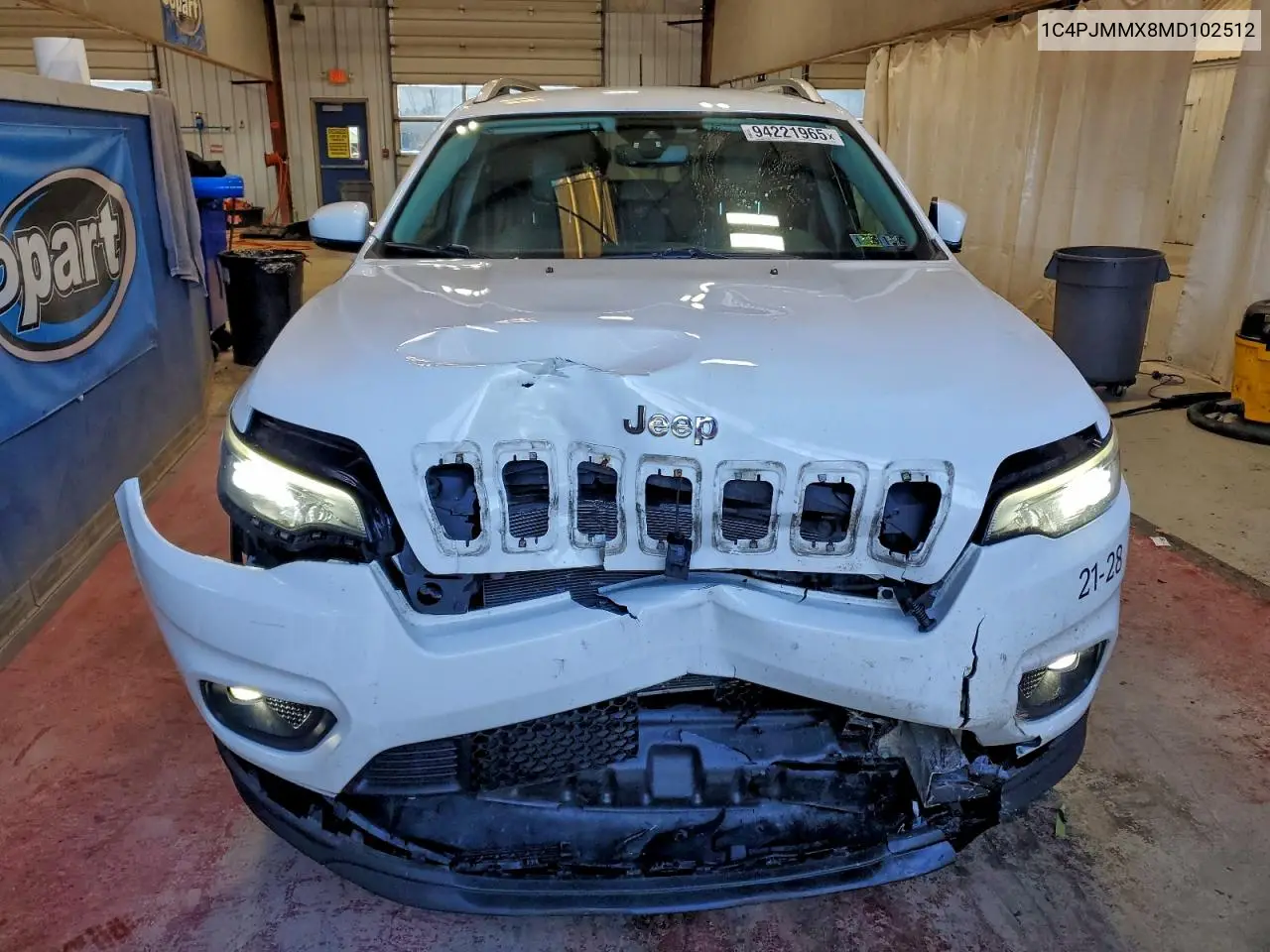 1C4PJMMX8MD102512 2021 Jeep Cherokee Latitude Lux