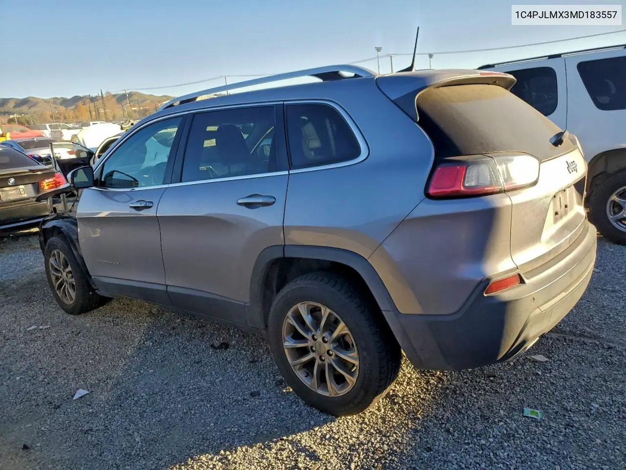 1C4PJLMX3MD183557 2021 Jeep Cherokee Latitude Lux