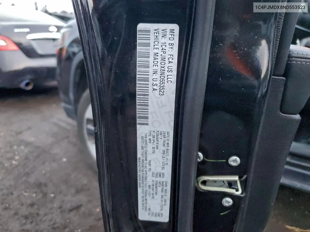1C4PJMDX8ND553523 2022 Jeep Cherokee Limited