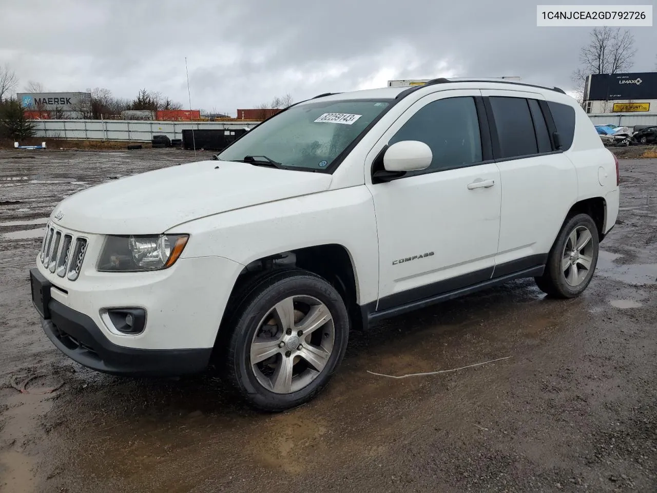 2016 Jeep Compass Latitude VIN: 1C4NJCEA2GD792726 Lot: 64625204