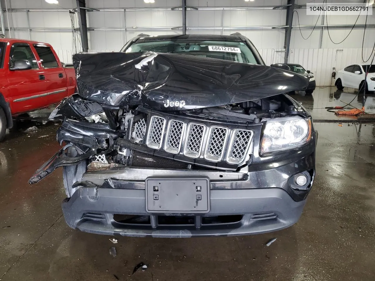 2016 Jeep Compass Latitude VIN: 1C4NJDEB1GD662791 Lot: 68612794