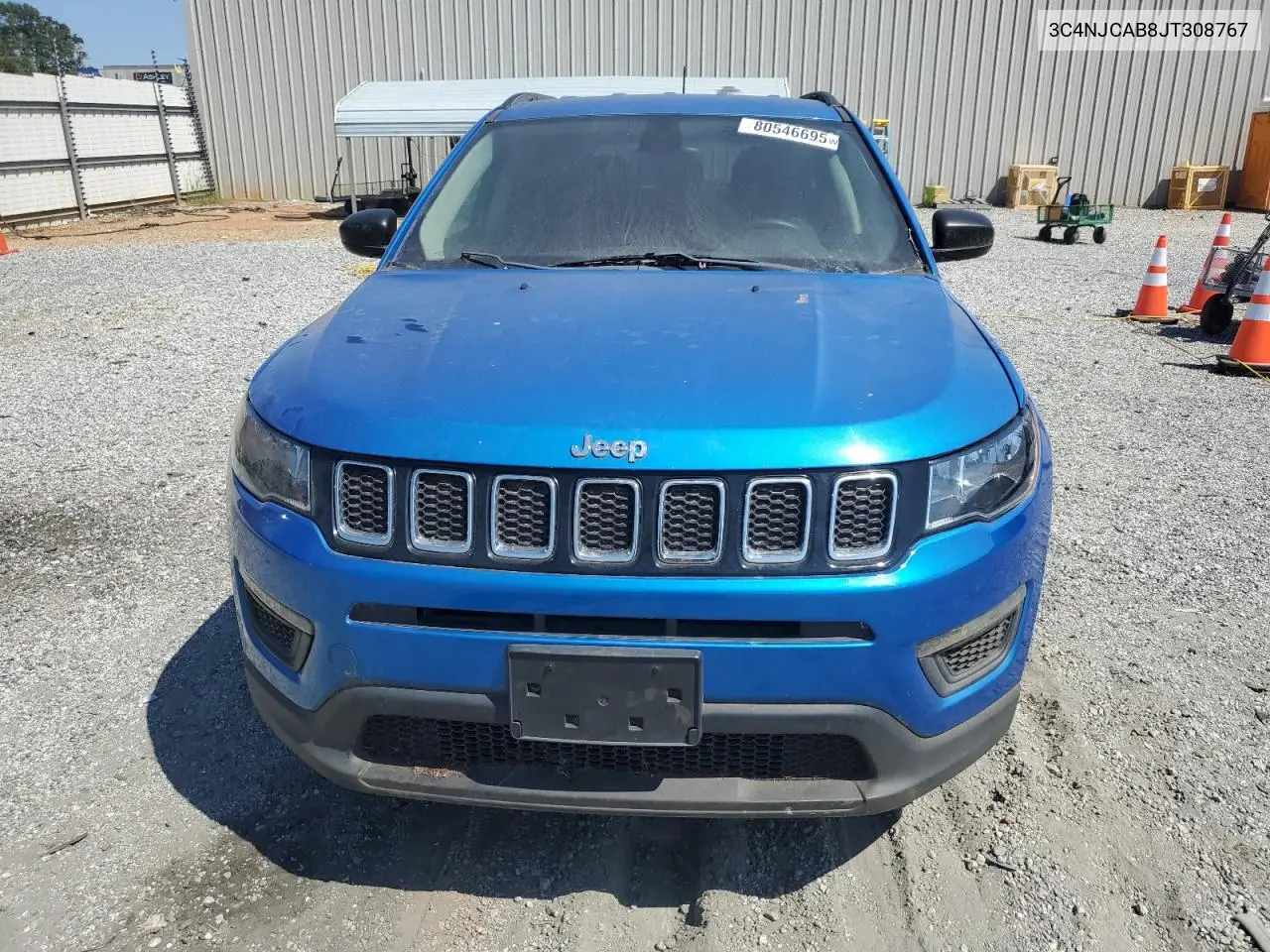 2018 Jeep Compass Sport VIN: 3C4NJCAB8JT308767 Lot: 80546695