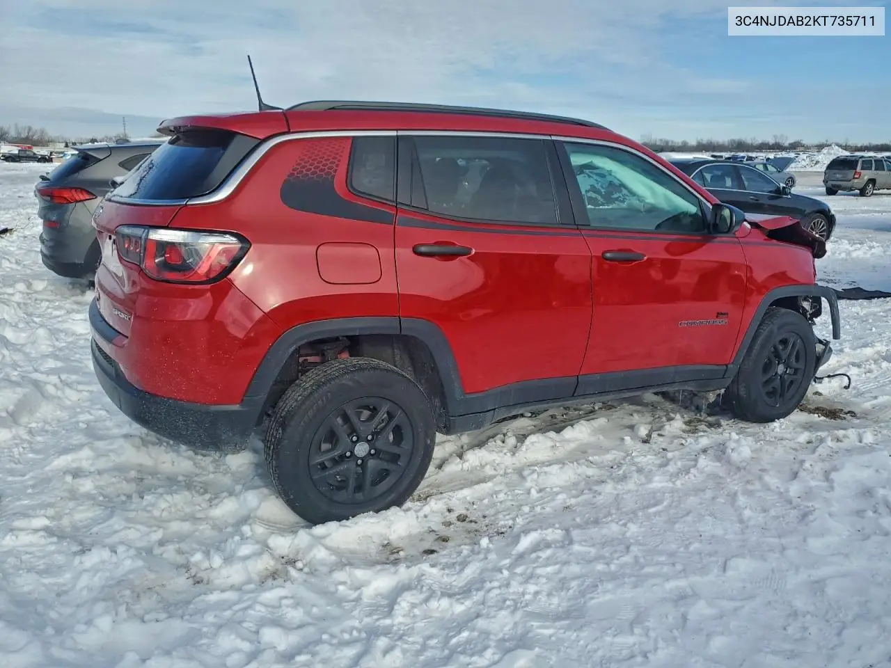3C4NJDAB2KT735711 2019 Jeep Compass Sport