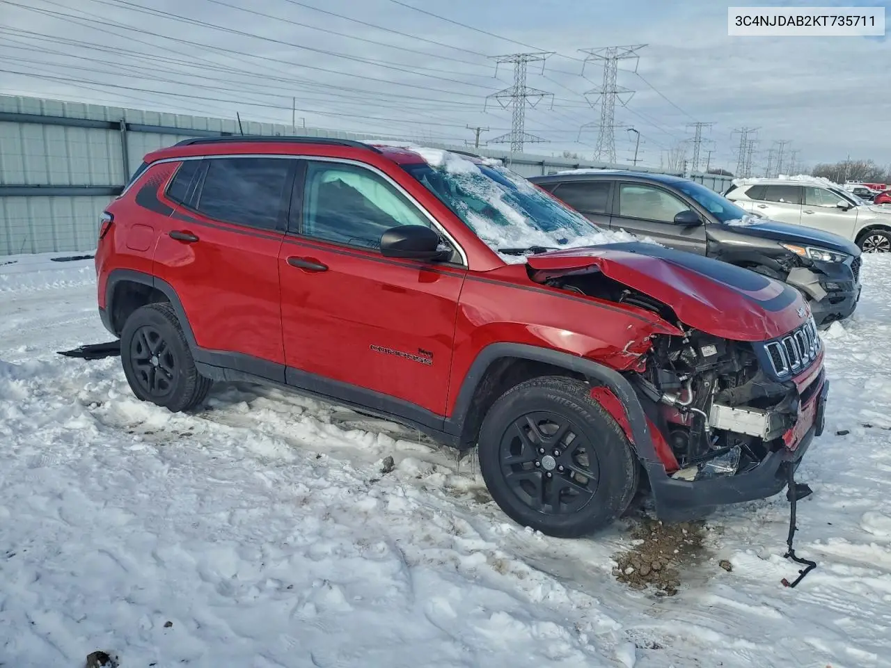 3C4NJDAB2KT735711 2019 Jeep Compass Sport