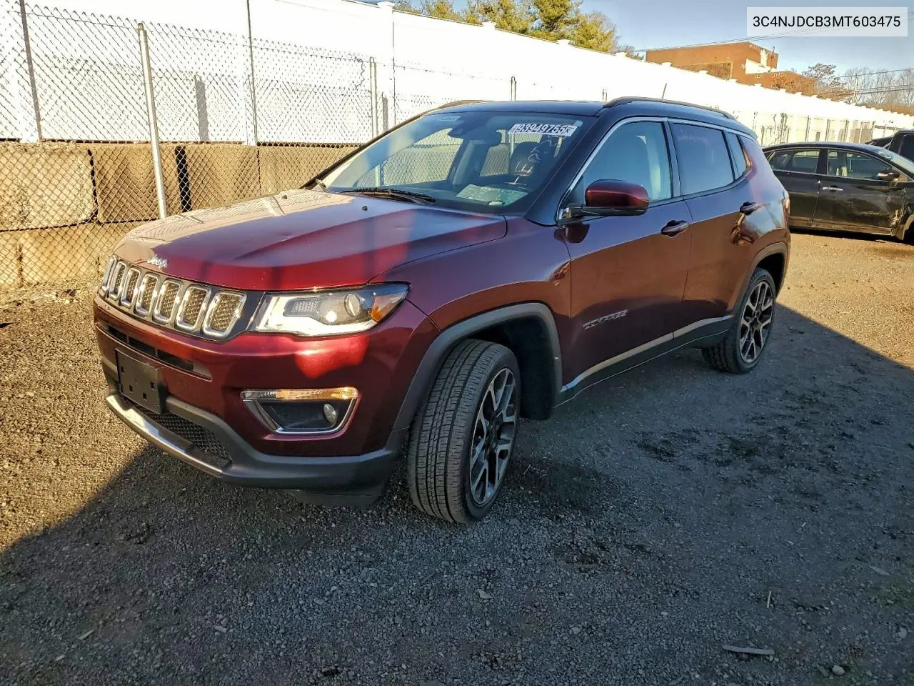 3C4NJDCB3MT603475 2021 Jeep Compass Limited