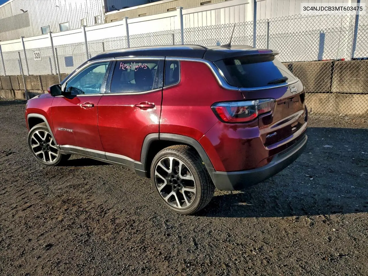3C4NJDCB3MT603475 2021 Jeep Compass Limited