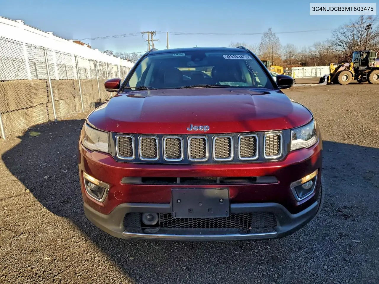 3C4NJDCB3MT603475 2021 Jeep Compass Limited