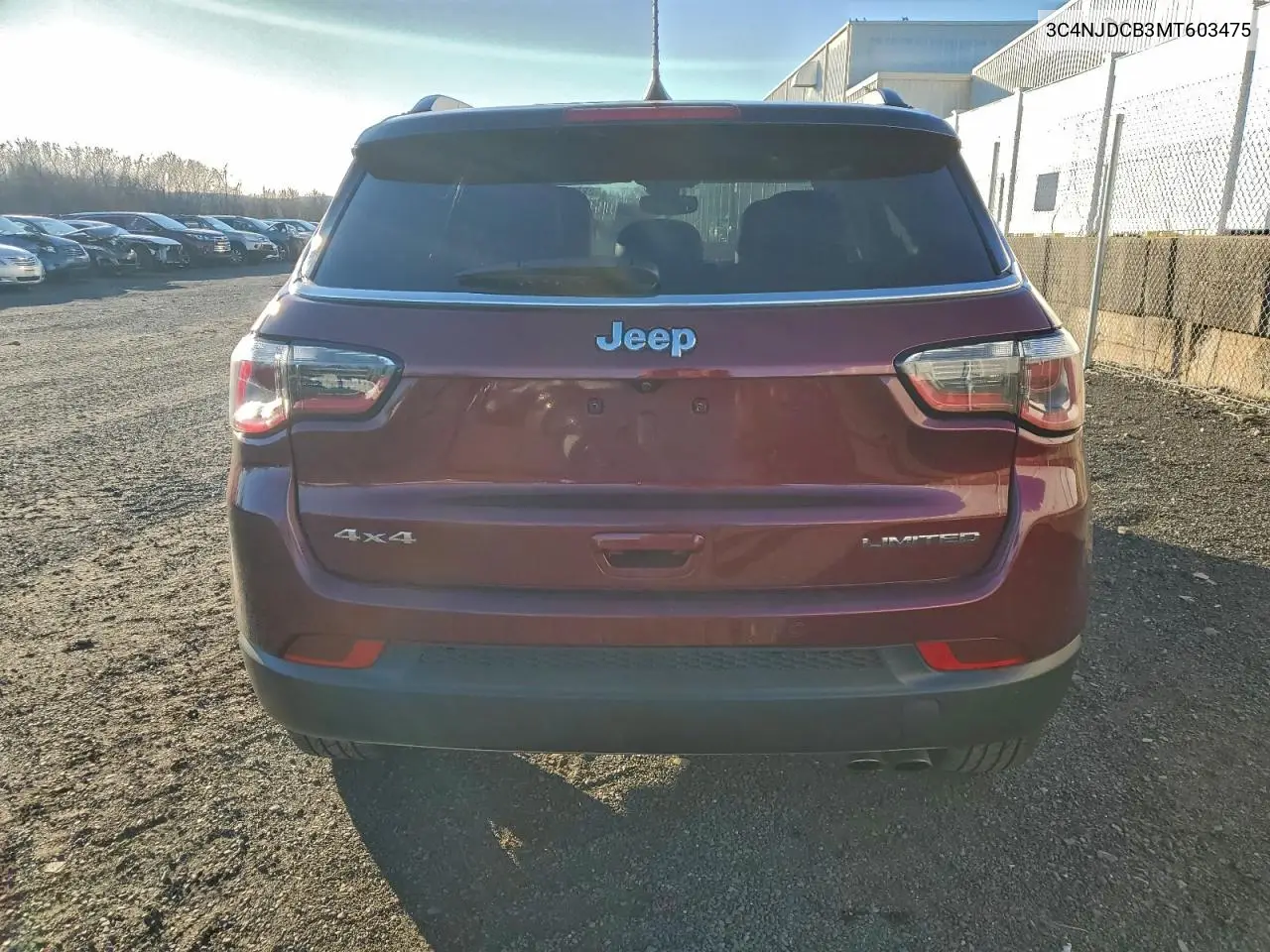 3C4NJDCB3MT603475 2021 Jeep Compass Limited