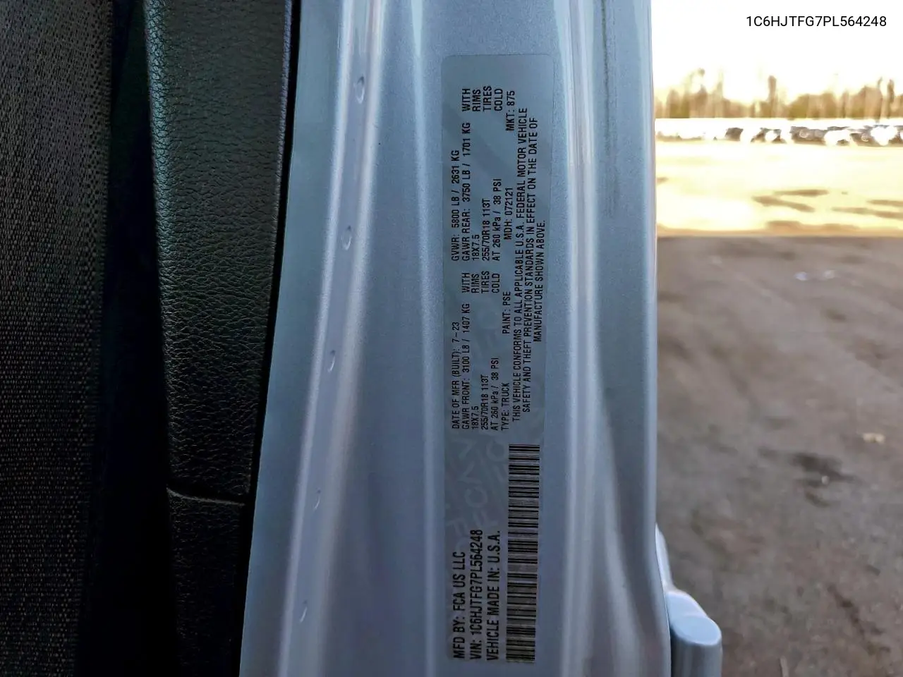 1C6HJTFG7PL564248 2023 Jeep Gladiator Overland