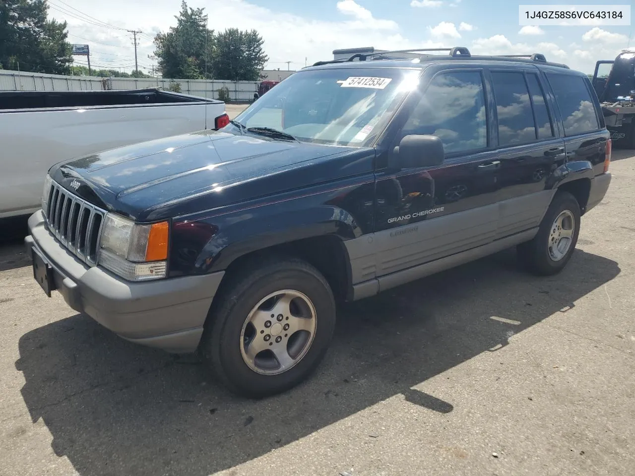 1997 Jeep Grand Cherokee Laredo VIN: 1J4GZ58S6VC643184 Lot: 57412534