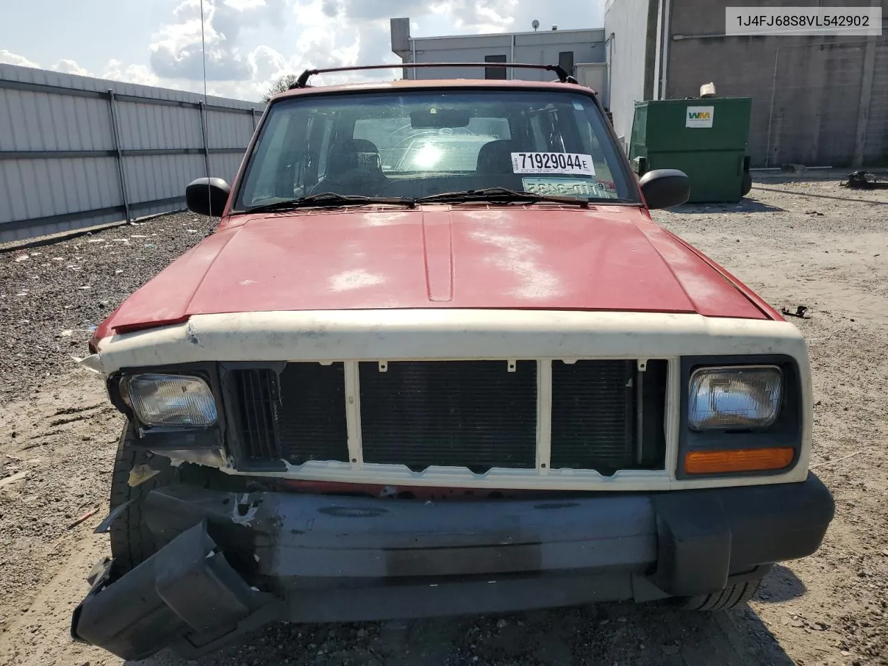 1997 Jeep Cherokee Sport VIN: 1J4FJ68S8VL542902 Lot: 71929044