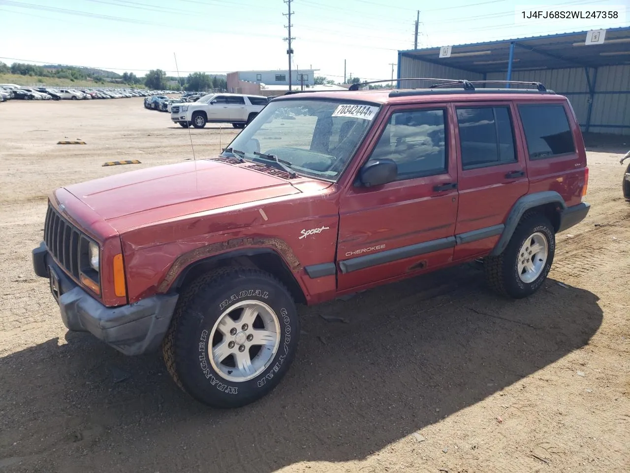 1998 Jeep Cherokee Sport VIN: 1J4FJ68S2WL247358 Lot: 70342444