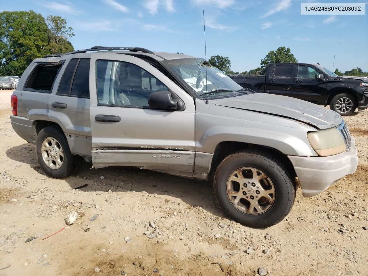 1J4G248S0YC203092 2000 Jeep Grand Cherokee Laredo