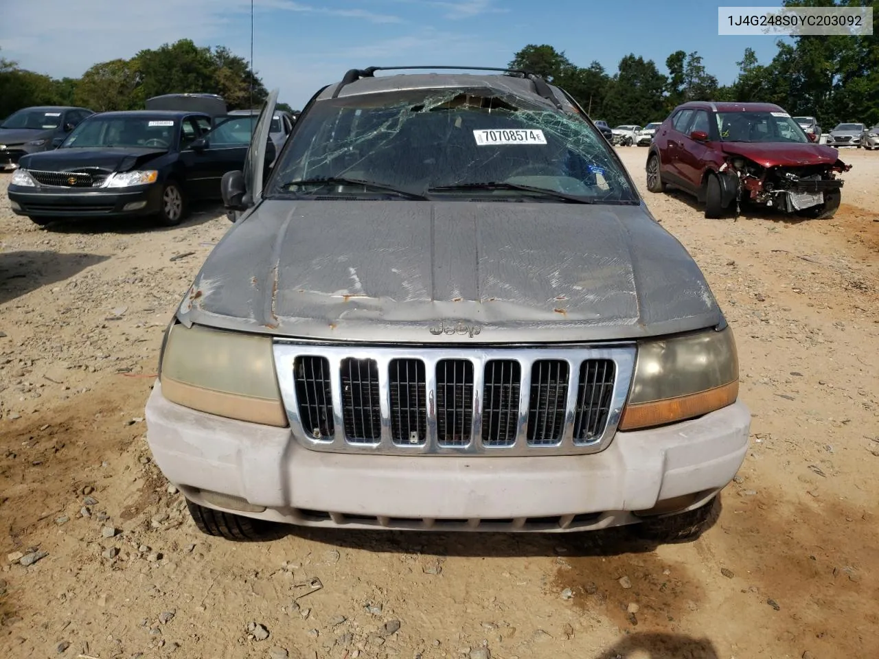 2000 Jeep Grand Cherokee Laredo VIN: 1J4G248S0YC203092 Lot: 70708574