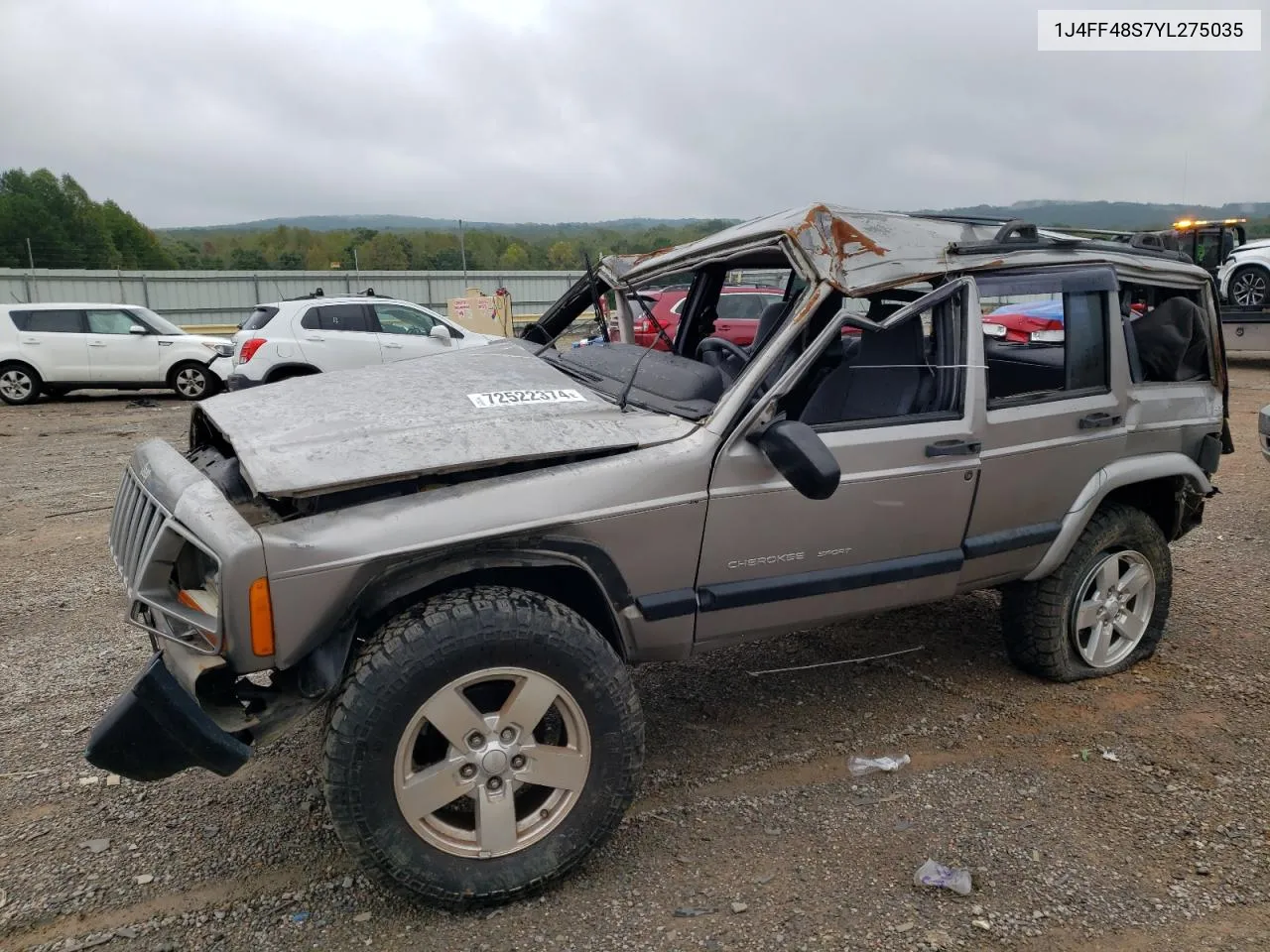 2000 Jeep Cherokee Sport VIN: 1J4FF48S7YL275035 Lot: 72522374