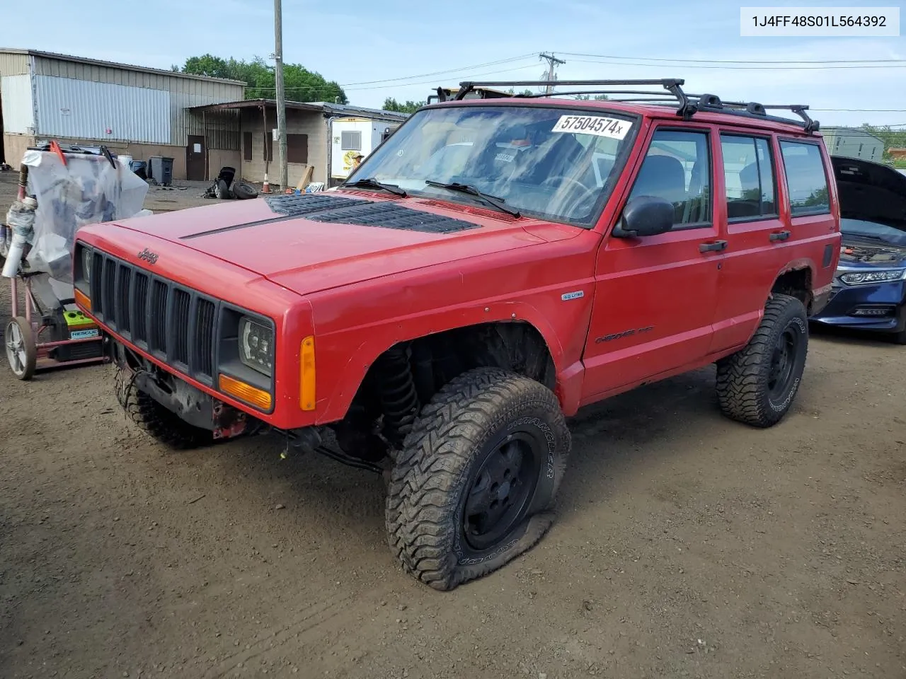 1J4FF48S01L564392 2001 Jeep Cherokee Sport