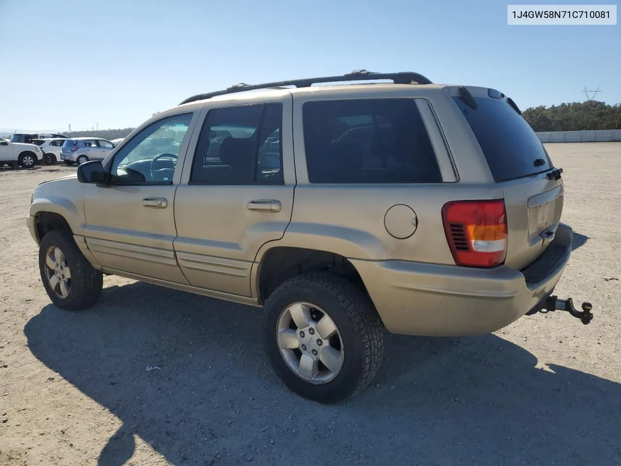 2001 Jeep Grand Cherokee Limited VIN: 1J4GW58N71C710081 Lot: 70302004