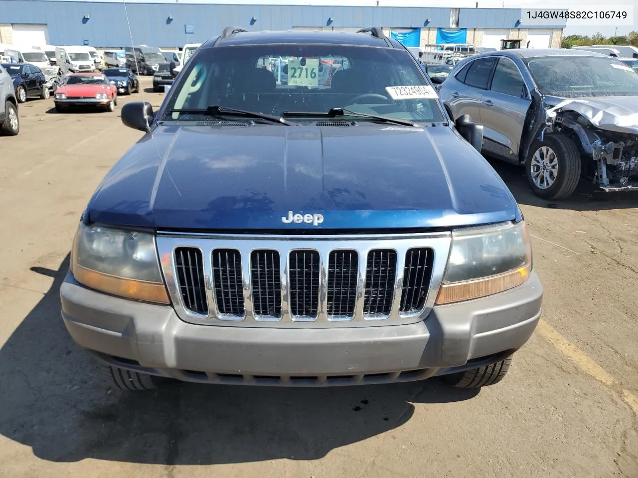 2002 Jeep Grand Cherokee Laredo VIN: 1J4GW48S82C106749 Lot: 72324904